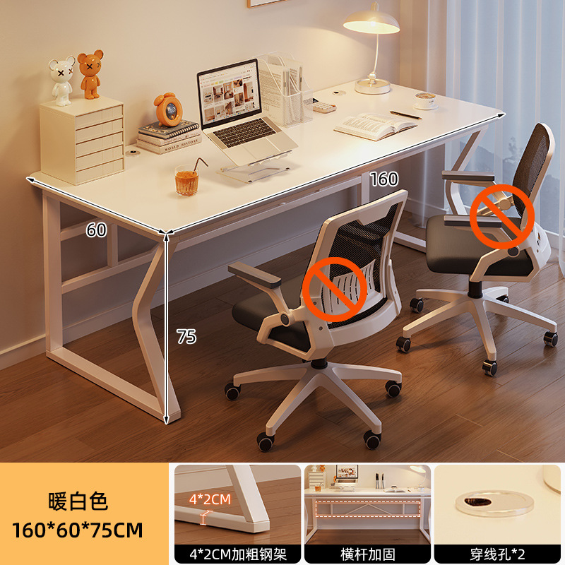 Mesa de computadora mesa de escritorio para estudiantes caseros doble estudio escritorio escritorio de escritorio pequeño escritorio de oficina silla escritorio combinado