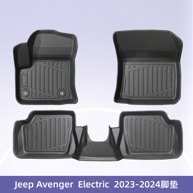 Europa para Jeep Avenger2023 - 2024 eléctrico 3D todo el tiempo material TPE almohadilla de pie de automóvil