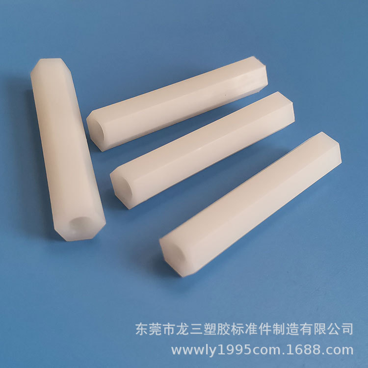 龙三塑胶厂供应HTP-550 PCB绝缘支撑间隔柱M5*50mm六角隔离螺纹柱