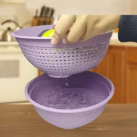 Производитель оптовая утолщенная двухслойная сливная корзина для домашней кухни пластиковая корзина для мытья овощей многофункциональная корзина с фруктами может быть напечатана с логотипом