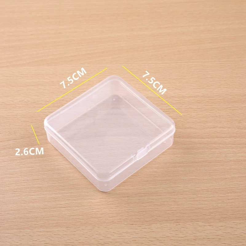 7.5pp Пластиковая Коробка прямоугольная прозрачная коробка для хранения деталей квадратная коробка для упаковки мелких продуктов оптом