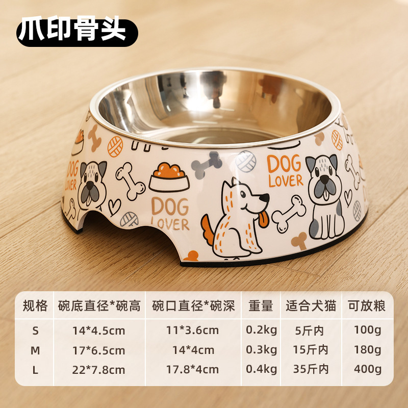 tazón de comida para perros de acero inoxidable tazón de comida para perros agua potable comida para gatos para mascotas tazón de arroz para evitar derrumbar tazón para perros tazón para gatos