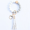 Keychain, food silicone, beaded bracelet with tassels, new collection, suitable for import