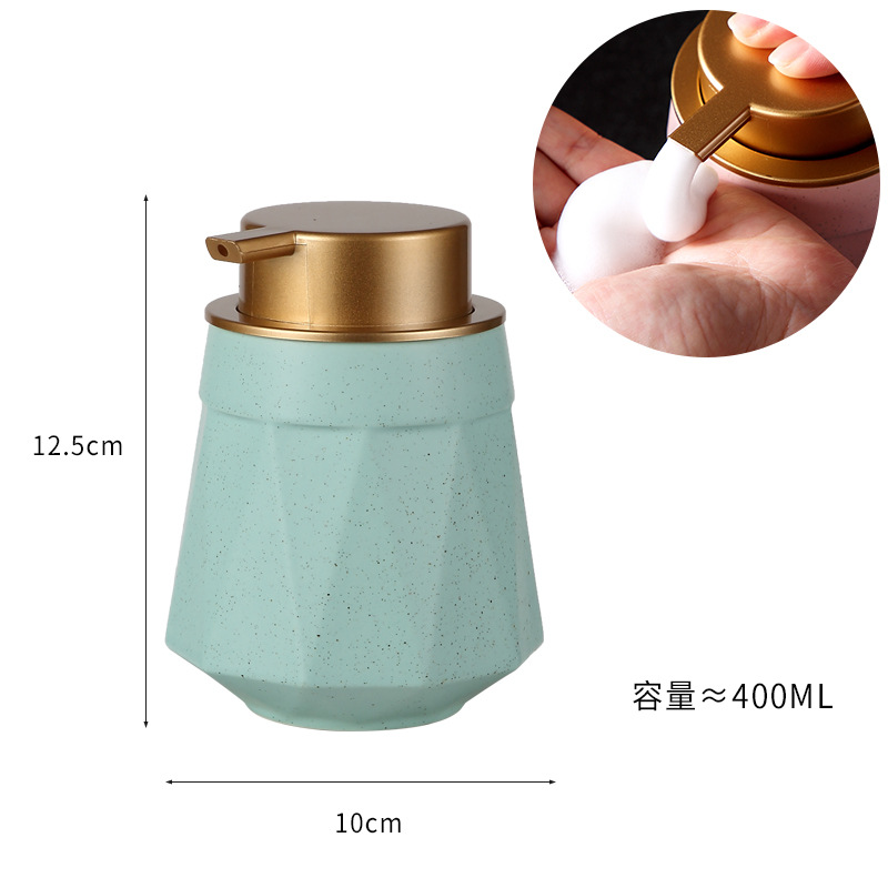 Nórdico Baño de cerámica mano desinfectante champú desinfectante sub-botella gel ducha Hotel mousse espuma prensa botella