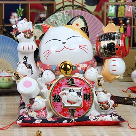 招财猫;陶瓷工艺品;招财摆件