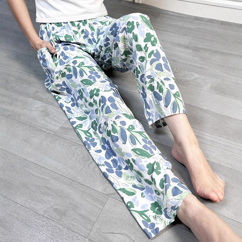 2025 Beach Pants Women's Artificial Cotton Silk Casual Trousers Spring and Summer Long Pajama Pants Mesh Red Cotton Silk Taiju Pants 2025 Beach Pants Women's Artificial Cotton Silk Casual Trousers Spring and Summer Long Pajama Pants Mesh Red Cotton Silk Taiju Pants