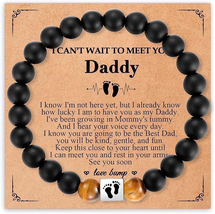 Amazon Holiday Gift Bracelet Tiger's Eye Stone Stainless Steel Square Beads Paw Print Bracelet Black Matte Footprint Bracelet
