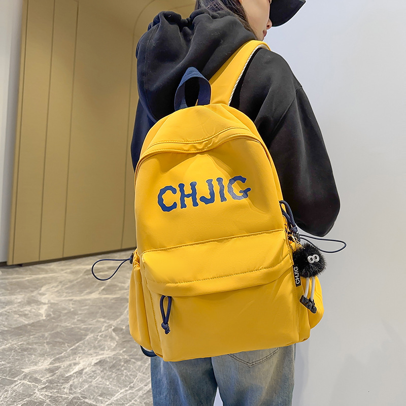 潮酷休闲书包双肩包男设计感小众大容量背包高颜值背初高中生背包|undefined