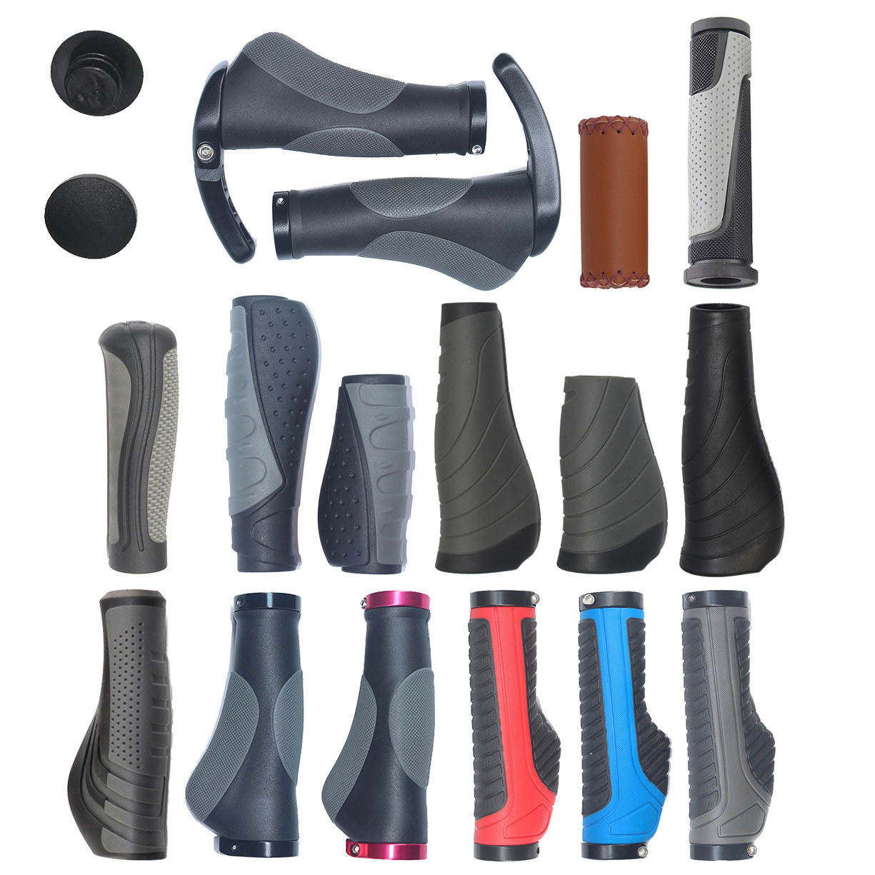 Folding bicycle handle set mountain bike handle gloves children's sponge non-slip locking bicycle handle long and short handle set