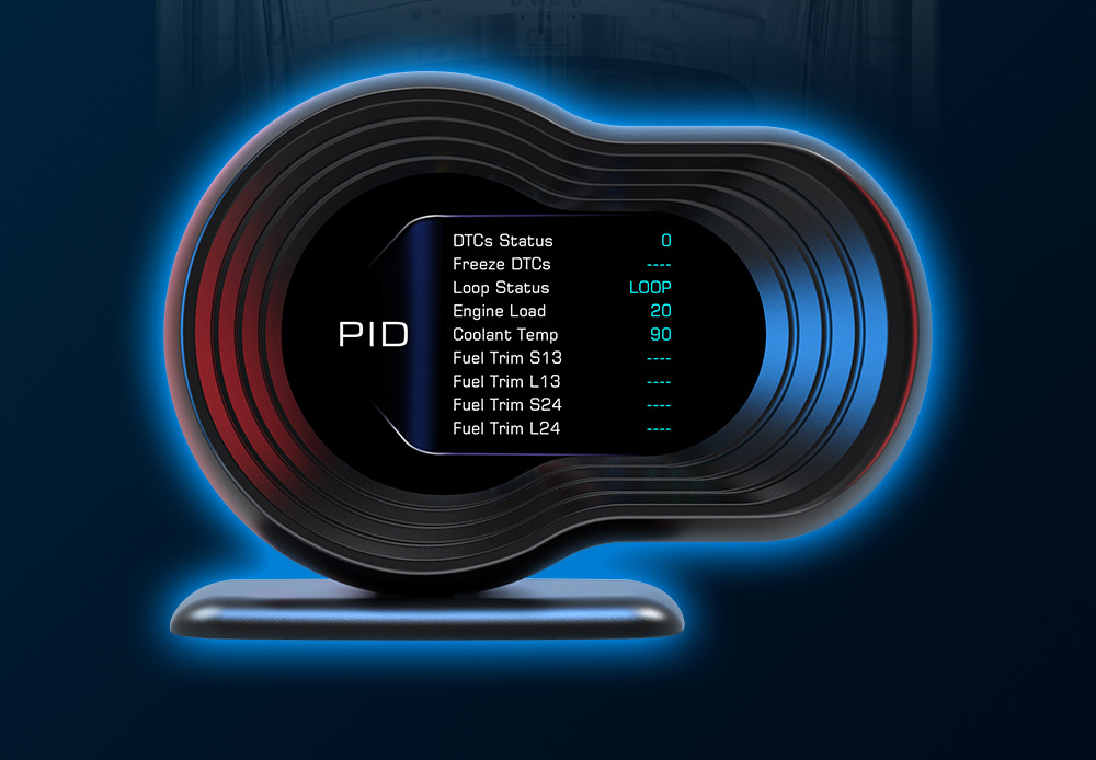 Cross-border HUD head-up display, car-modified LCD smart driving computer, multi-language high-definition vehicle display screen