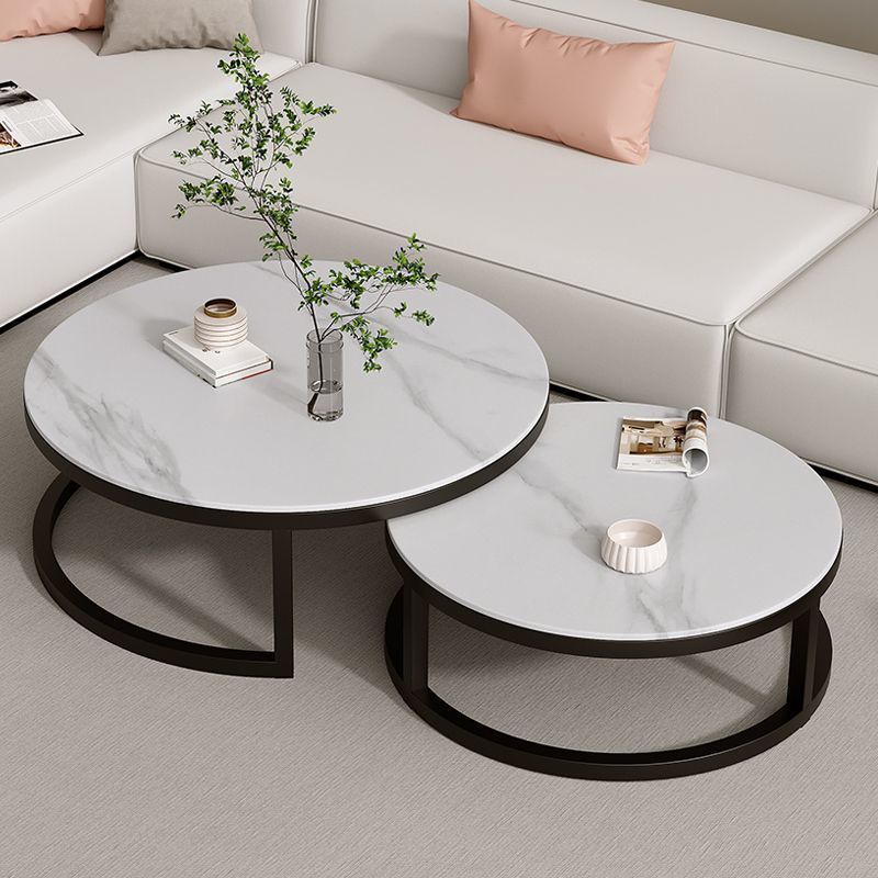 작은 둥근 설산 흰색 + 큰 둥근 설산 흰색 (무도장) 검정색 프레임