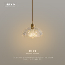 床头吊灯北欧创意复古玻璃吊灯简约个性时尚酒吧餐厅吧台灯具