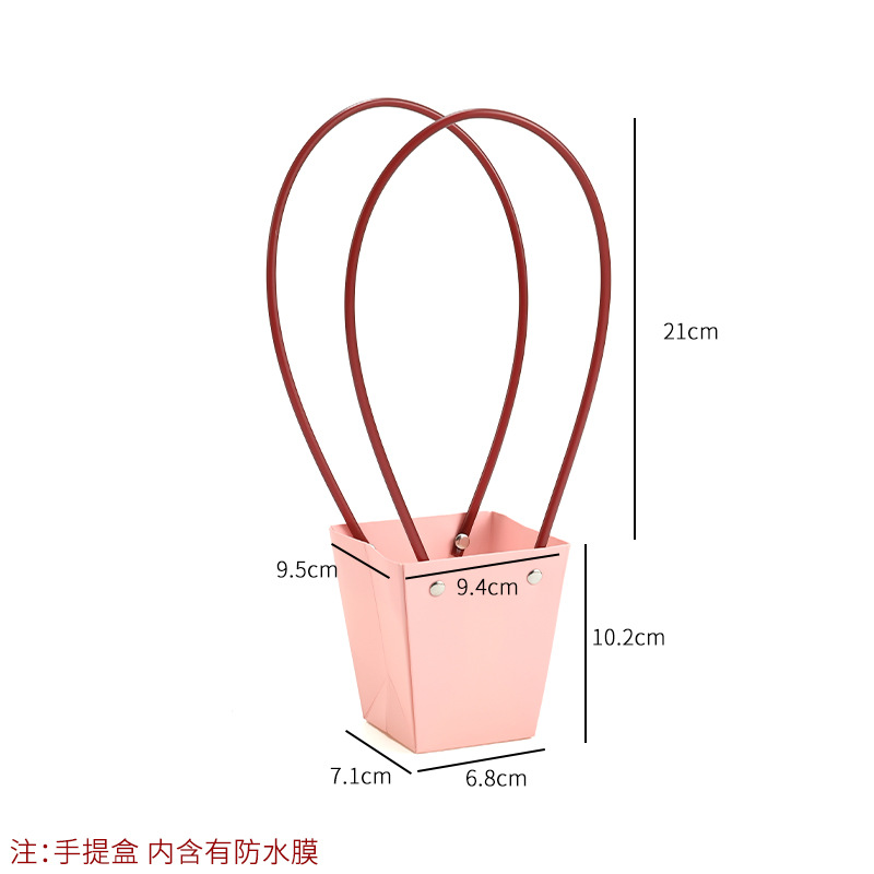 Bolso especial transfronterizo para flores, descuento al por mayor, bolsa trapezoidal de papel kraft impermeable, bolsa de embalaje de regalo, bolsa de ramo