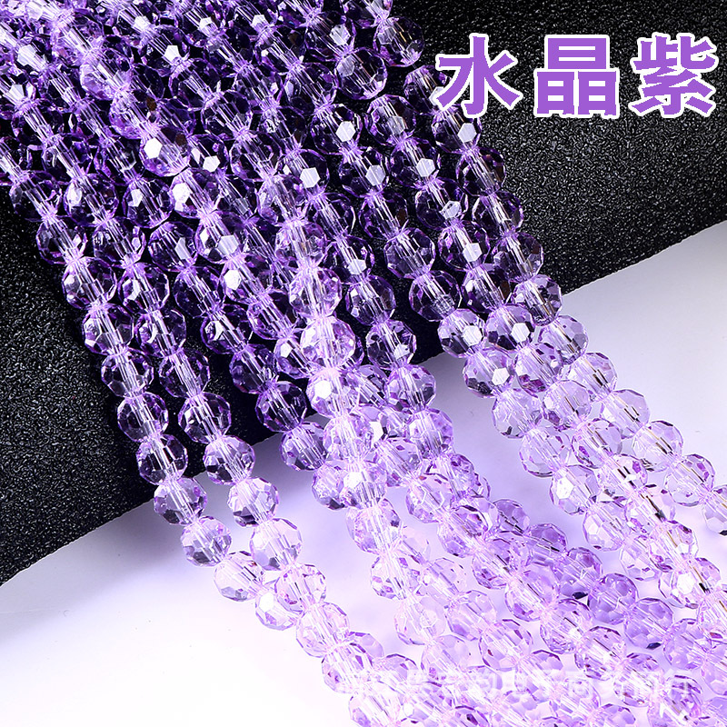 Un lote de 32 lados cuentas de tierra de cristal de color cuentas de fútbol de equipaje accesorios de ropa de bricolaje accesorios de joyería