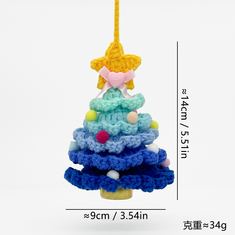 クロスボーダークリスマスギフトサンタクロースクリスマスツリー雪だるまヘラジカ手作りかぎ針編み人形感情的なデスクトップ装飾品|undefined