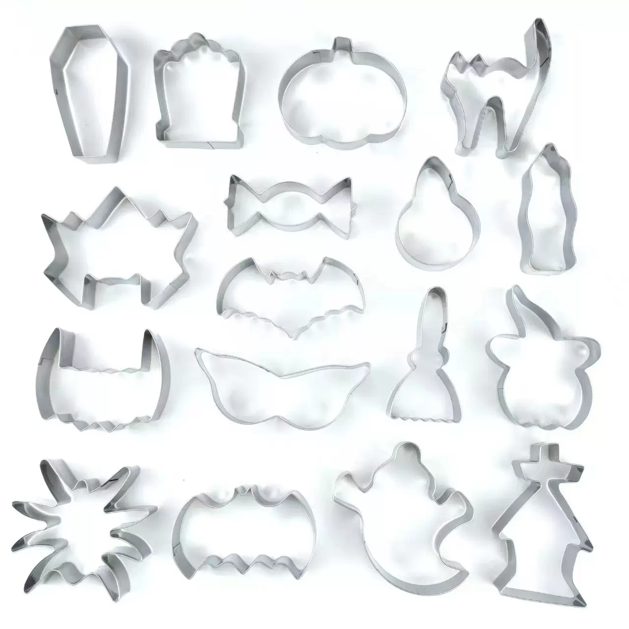 不锈钢饼干模万圣节饼干模具蜘蛛幽灵扫把万圣节南瓜蛋糕烘焙工具