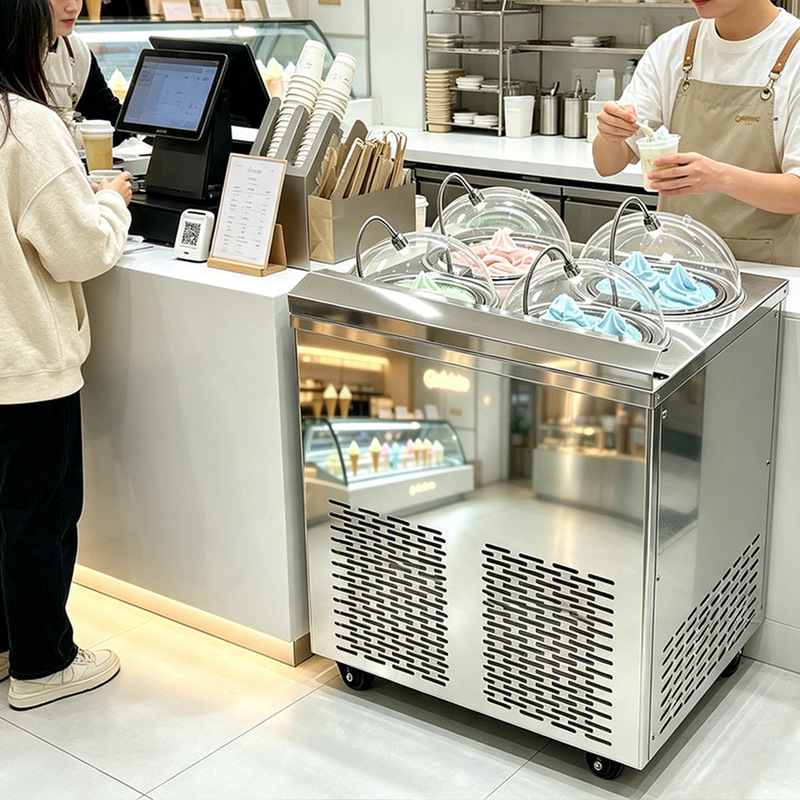 Multi-flavor tea and coffee shop Italian Gelato machine for the front desk, freshly made and sold handmade ice cream machine Multi-flavor tea and coffee shop Italian Gelato machine for the front desk, freshly made and sold handmade ice cream machine