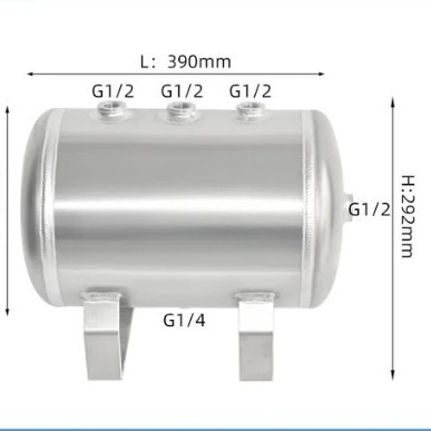 12L15L 18L24L tanque de almacenamiento de gas de aleación de aluminio tanque de almacenamiento de gas al vacío equipado con tanque de almacenamiento de gas pequeño