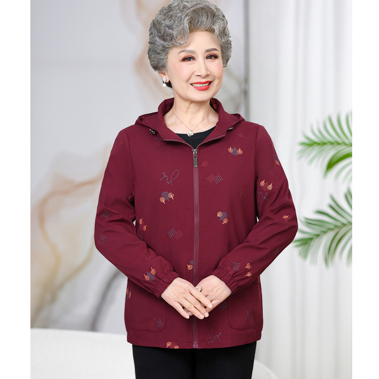 秋装上衣老太太老人衣服中老年妈妈风衣老年人春秋外套女长袖奶奶|undefined