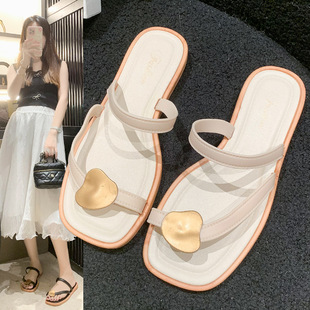 Cross-border Summer Fairy Style Internet-famous Flip-flops Flip-flops Women's Beach Wear Korean-style Student Soft-soled Sandals for Women