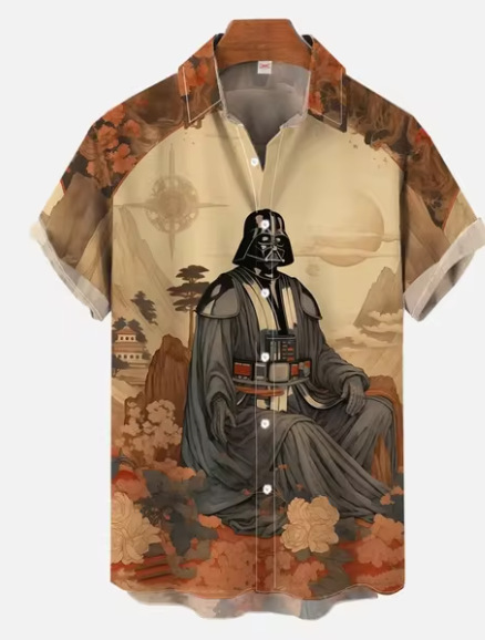 2024 New Hawaiian Shirt Men's Star Wars Shirt Walker Print Short Sleeve Shirt for Men and Women 2024 New Hawaiian Shirt Men's Star Wars Shirt Walker Print Short Sleeve Shirt for Men and Women