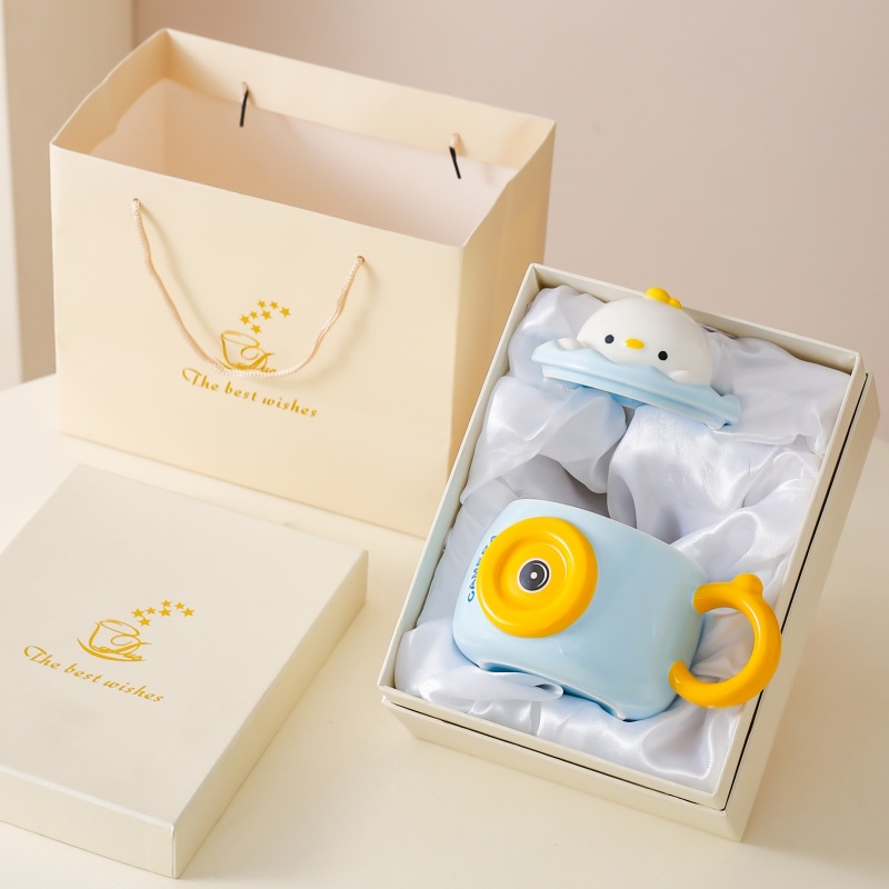 Personalidad creativa de dibujos animados de cerámica taza de oficina regalo taza de café casera taza de agua taza de desayuno pareja