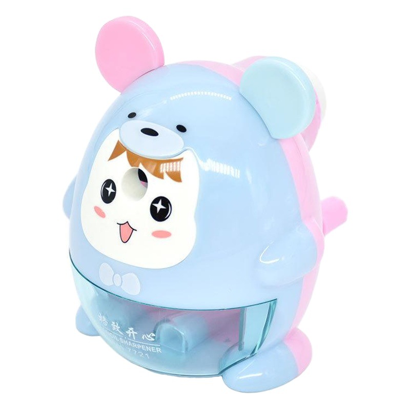 Feliz 7721 lindo ratón sacapuntas animal de dibujos animados sacapuntas estudiantes utilizan velocidad corte automático sacapuntas