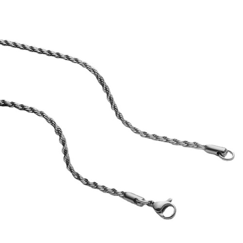 Stainless Steel Necklace with Titanium Steel Link – Wholesale European & American Style Fashion Jewelry, Chunky Twisted Chain, DIY Men's Accessories