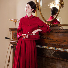 新中式秀禾服婚服红色敬酒服2025新款新娘结婚嫁衣小个子订婚礼服