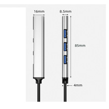 厂家供应type c USB HUB分线器一拖四集线器扩展坞电脑USB扩展器