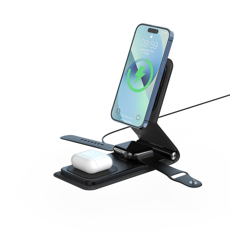 Amazon's Popular Three-In-One Magnetic Wireless Charger Magsafe 15W Foldable Desktop Fast Wireless Charger Amazon's Popular Three-In-One Magnetic Wireless Charger Magsafe 15W Foldable Desktop Fast Wireless Charger
