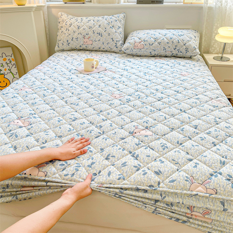 Nueva funda de cama de fibra de soja cubierta protectora de colchón acolchado de una sola pieza cubierta de cama todo incluido 2025 nueva temporada universal