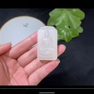 Jin Yutang Xinjiang Dairi Tathagata Exquisite Hotan Jade Dairi Tathagata Pendant Lotus Root Starch Oily Full Color