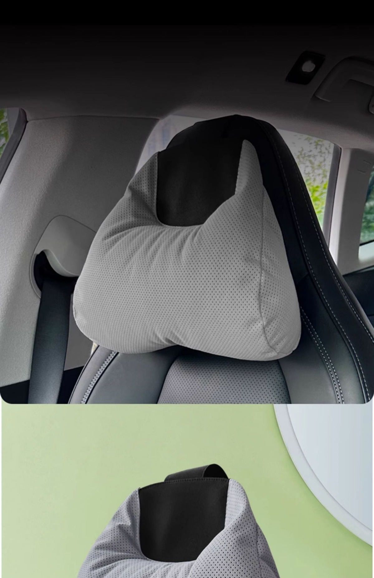 Suede Car Sports Seat Neck Support Headrest Suitable for Zeekr 001 Byd Lynk & Co Soft Lumbar Support