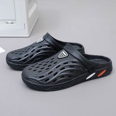 Men's Cross-border Hole Shoes Summer Outdoor Wear Anti-slip Anti-odor Half-drag Fishing Driving Dual-use Sports Slippers