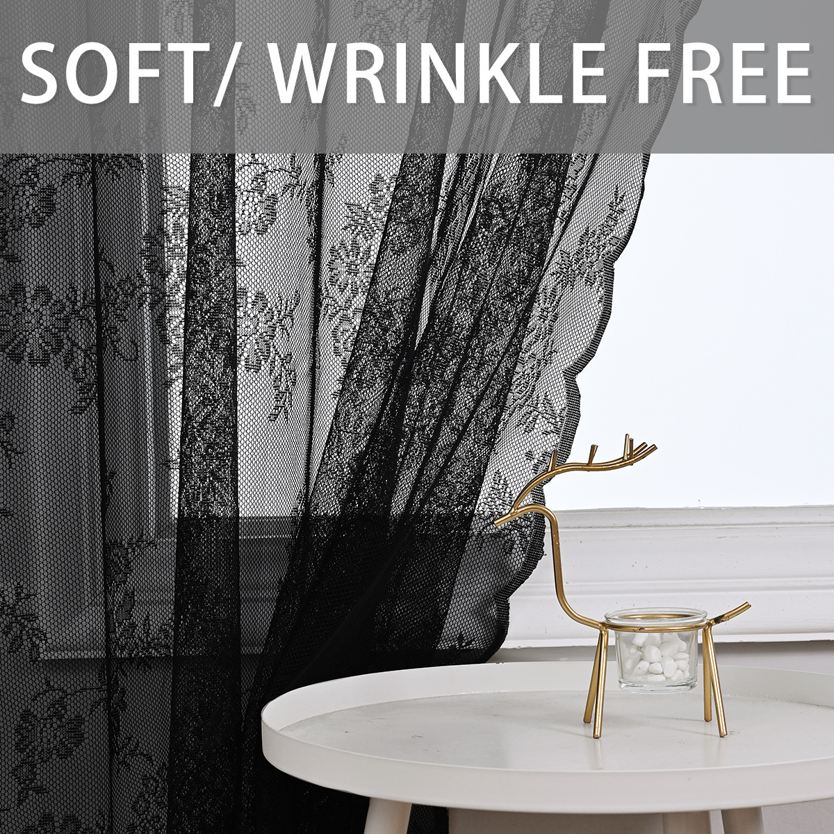 Nuevo encaje transfronterizo unilateral cortina alemana perforación cortina de urdimbre cortina de encaje Amazon Oriente Medio SHEIN ventas calientes