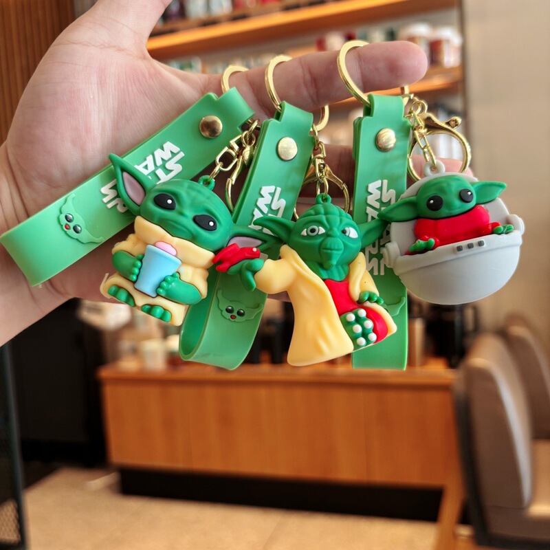 Cross-Border Star Wars Yoda Keychain Baby Mandalorian Cute Resin Bag Pendant Accessory Small Gift Cross-Border Star Wars Yoda Keychain Baby Mandalorian Cute Resin Bag Pendant Accessory Small Gift