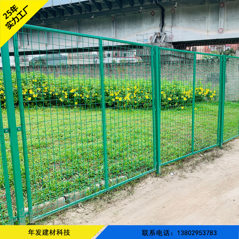 桥梁防抛网 河道隔离框架护栏 直框铁丝网围栏现货