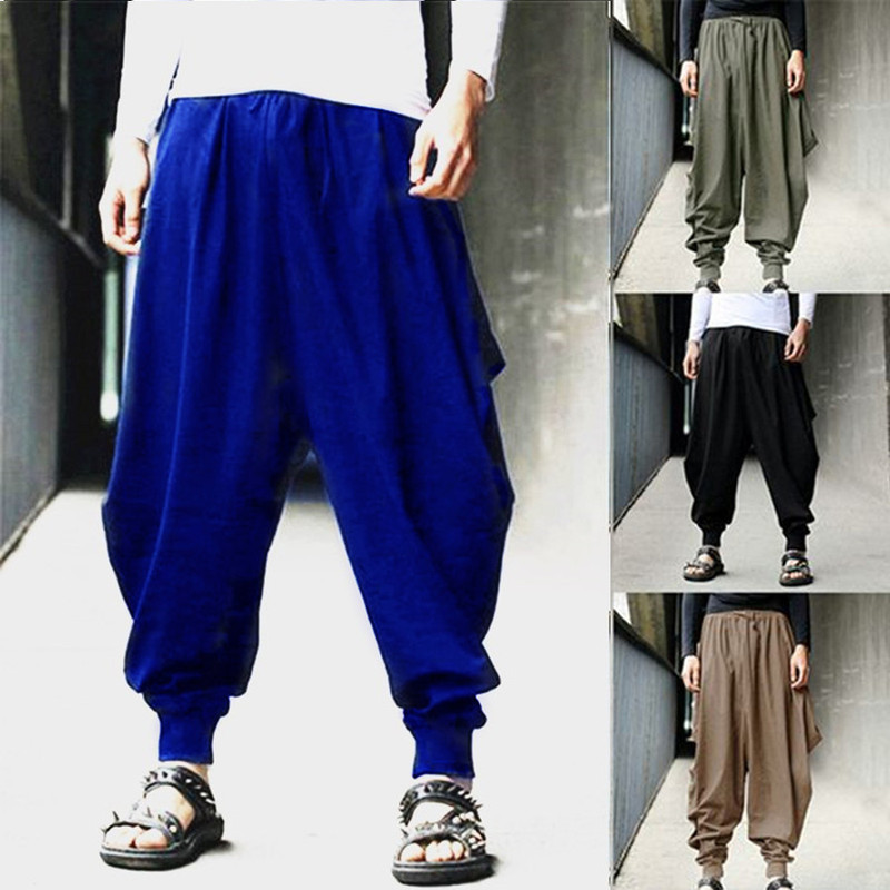 On the same day delivery of cross-border foreign trade Men's loose knickerbockers vintage casual fashion design cool Harem pants On the same day delivery of cross-border foreign trade Men's loose knickerbockers vintage casual fashion design cool Harem pants