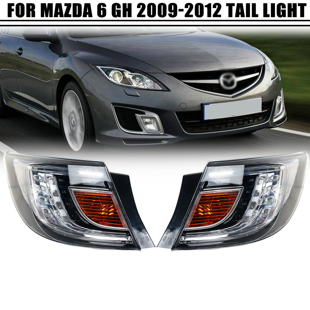 Aplicable a Mazda 13 14 15 conjuntos de luces traseras de ala trasera Ma6 carcasa de luz de marcha atrás derecha y derecha cubierta de luz de freno