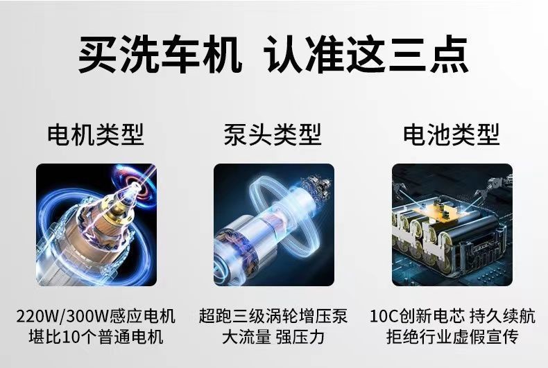 Chigo Wireless Car Washing Machine Car Washing Artifact High-Pressure Water Gun Household Powerful Booster Electric Water Gun Lithium Battery Strong Pressure