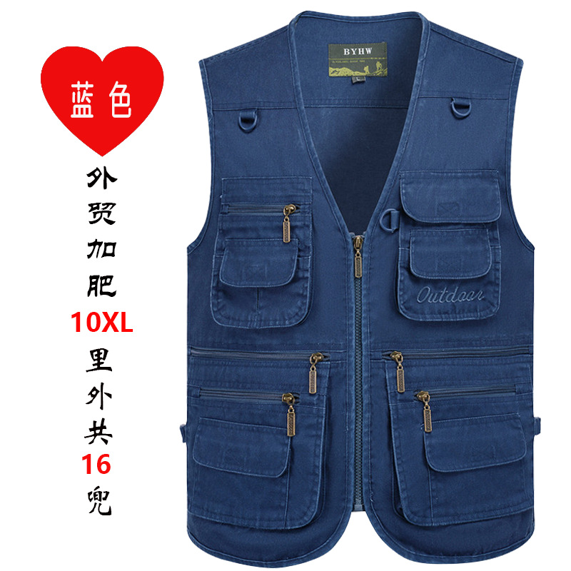 Cajá de verano delgado gran tamaño al aire libre multibolsillo chaleco de cámara reportero de pesca chaleco de herramientas de herramientas de caballo clip