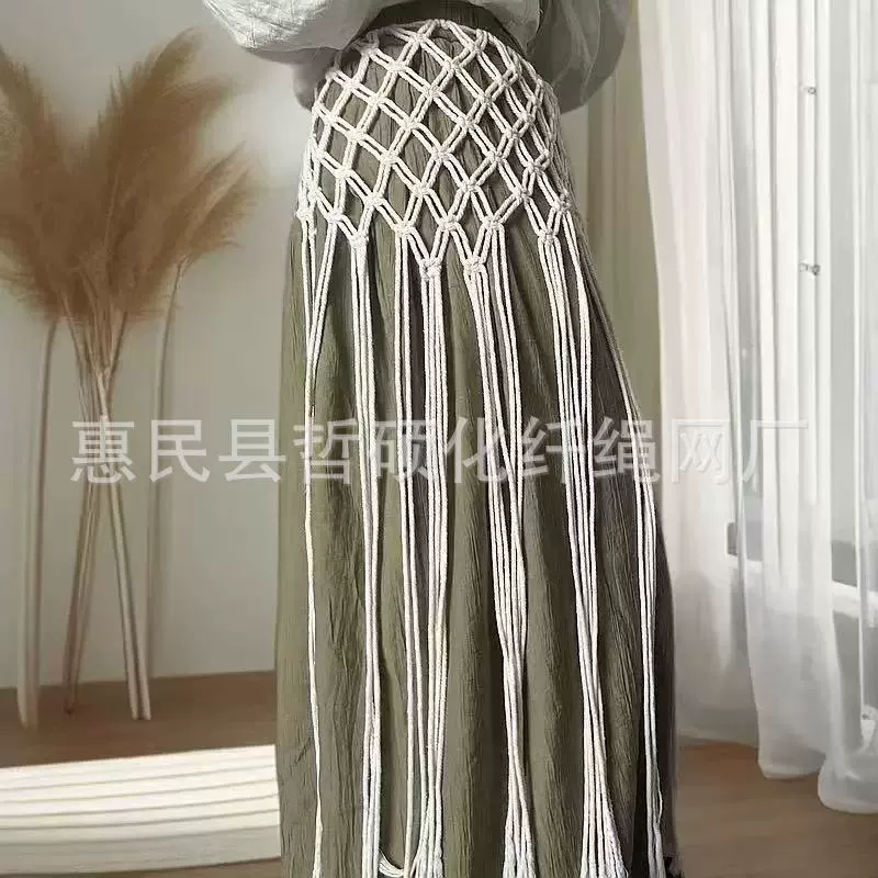 Макраме богемная юбка, сетчатая одежда, накидка для бикини, аксессуары для талии ручной работы для отпуска