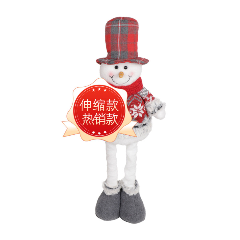 クリスマス装飾品伸縮公仔サンタクロース雪だるまヘラジカ人形デスクトップ装飾品店ショーウインドー配置|undefined