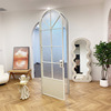 Chaosheng customized Narrow Retro Arc Arched door Steel window French Shower Room Bathroom door Begonia Glass