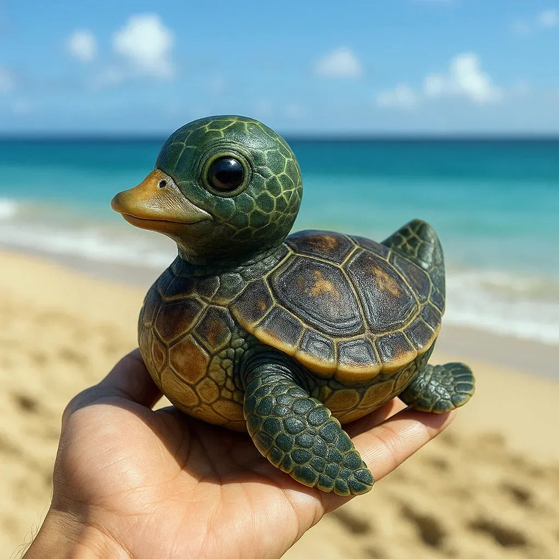 国境を越えた新しい海の生き物アヒル海洋動物アヒル樹脂工芸品装飾品家の装飾|undefined