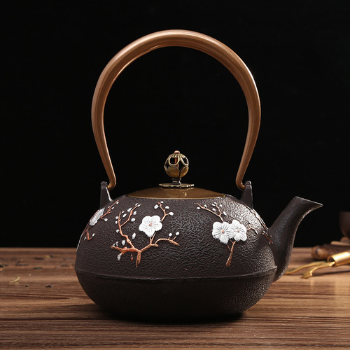 Iron kettle, iron teapot, boiling water, boiling water, making tea, cast iron kettle, health pot, tea set, new Chinese tea room soft decoration, tea ceremony ornaments