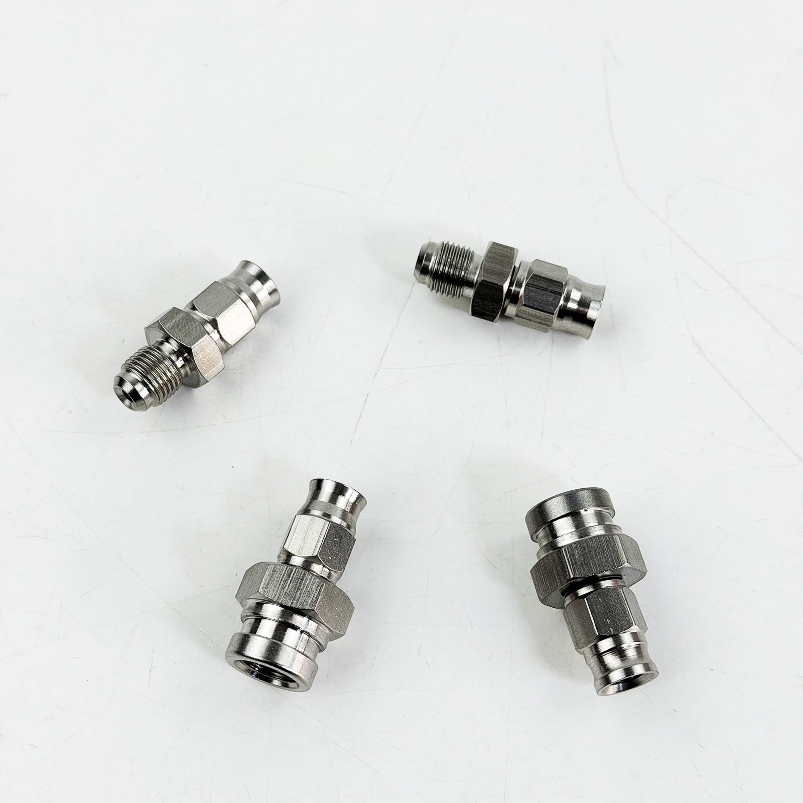 An3 Quick-Connect Brake Fitting Stainless Steel Modified Steel Hose Flared/Round Mouth Motorcycle Brake Hose Connector