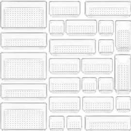 透明PS抽屉分隔收纳盒可自由组合叠加厨房整理化妆品收纳杂物盒