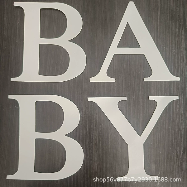White baby letter